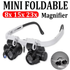 šš8X 15x 23x Head Wearing Magnifying Glass with LED Light Headband
